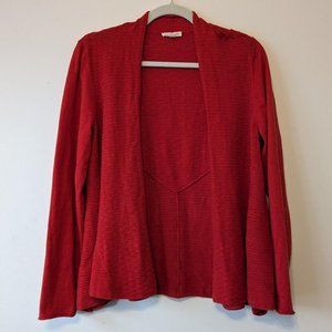 Eileen Fisher Open Front Cardigan Sweater Red Women's Medium